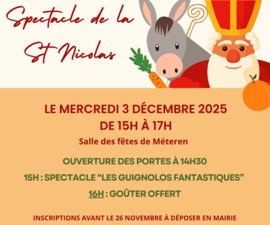Inscription spectacle St Nicolas 2025