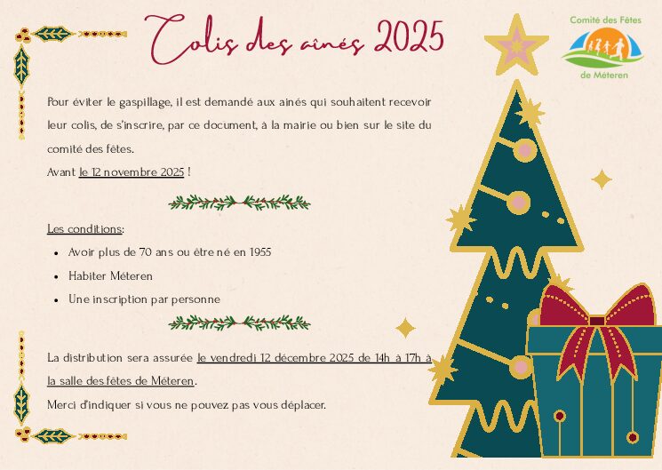 Colis des aînés 2025 🗓