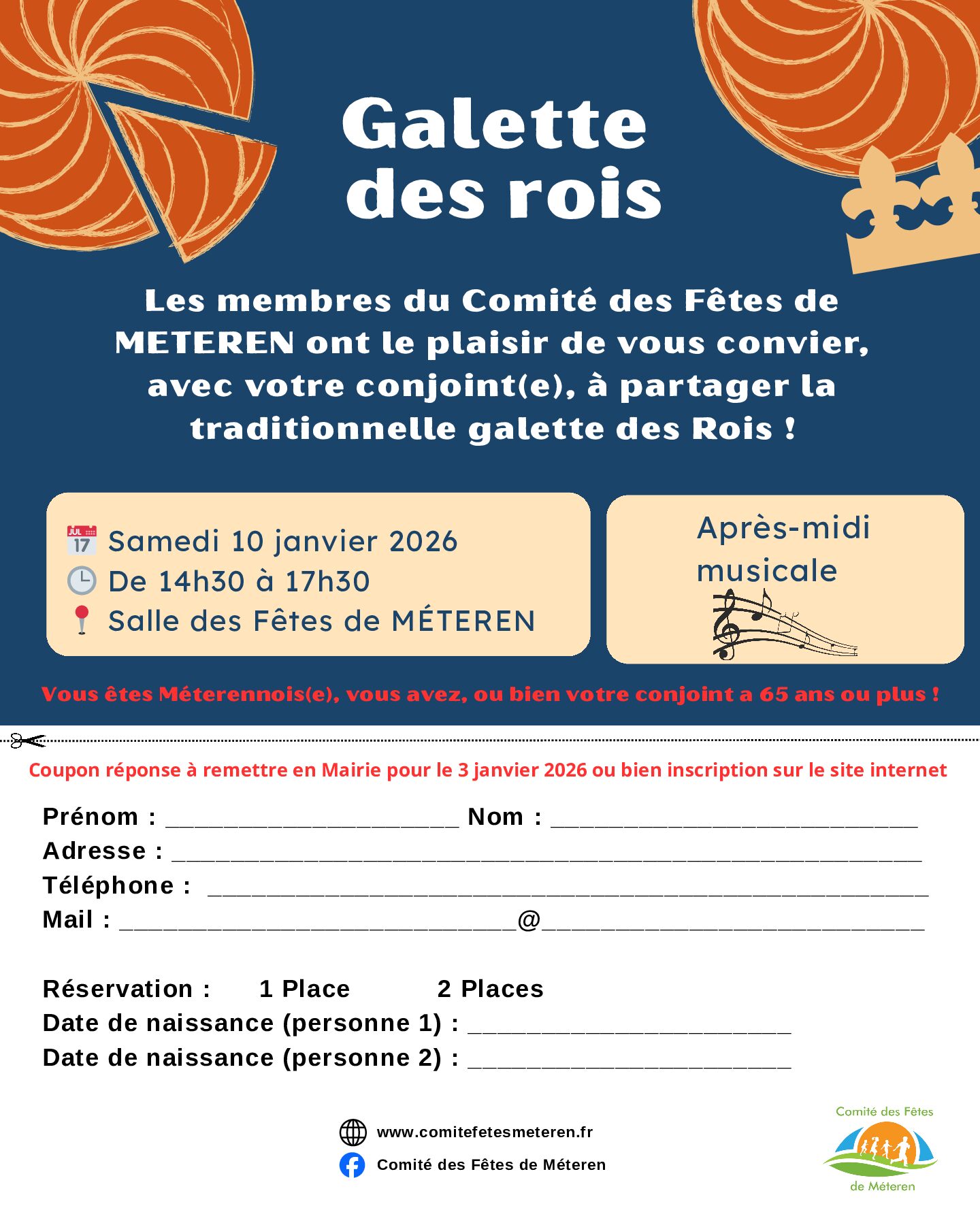 Inscription galette des rois 2026 🗓