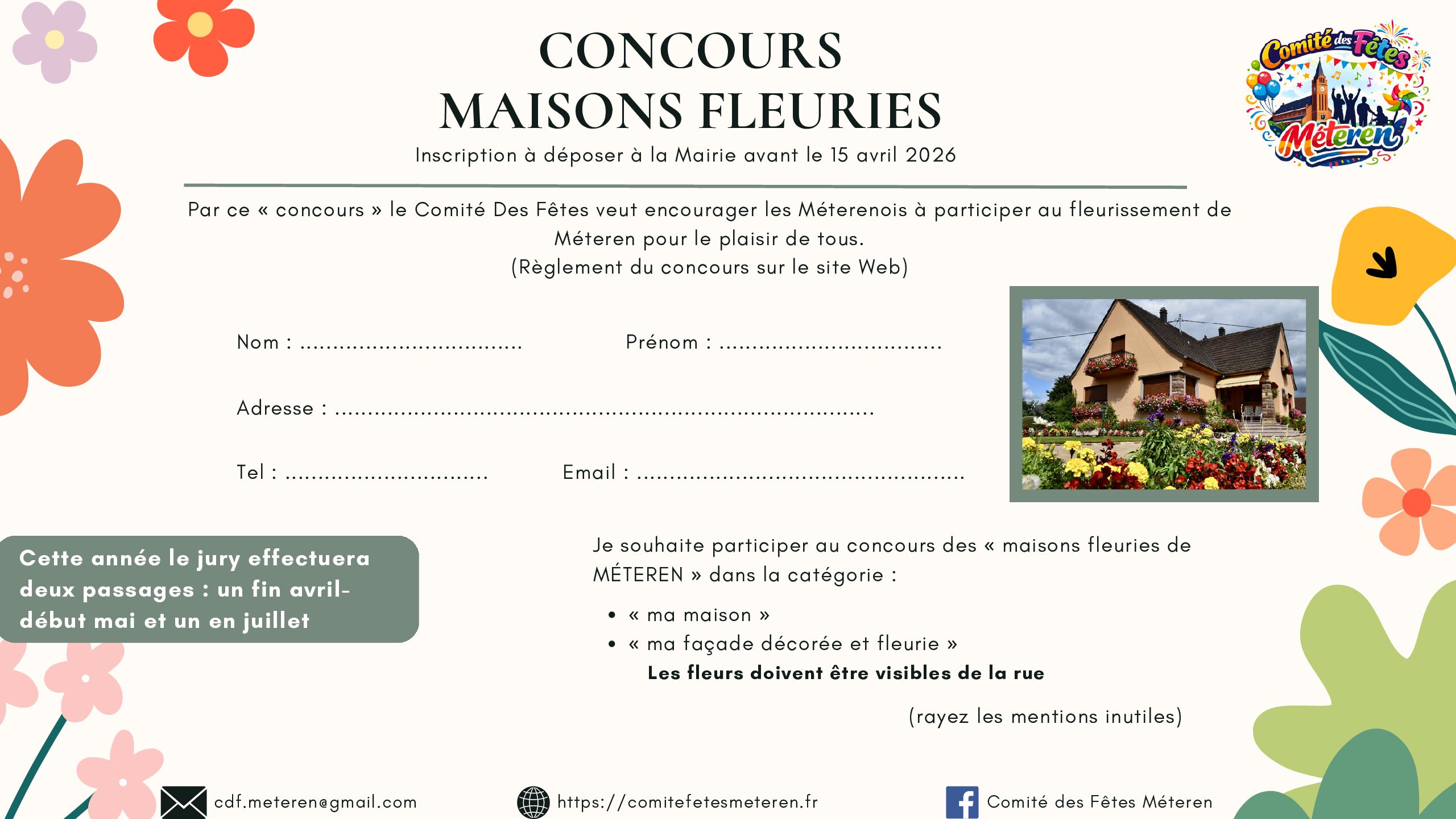 Concours Maisons fleuries 2026